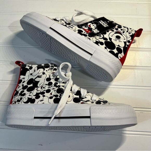 Mickey Mouse High Top Sneakers Size 6 Women's NWT - Picture 4 of 10